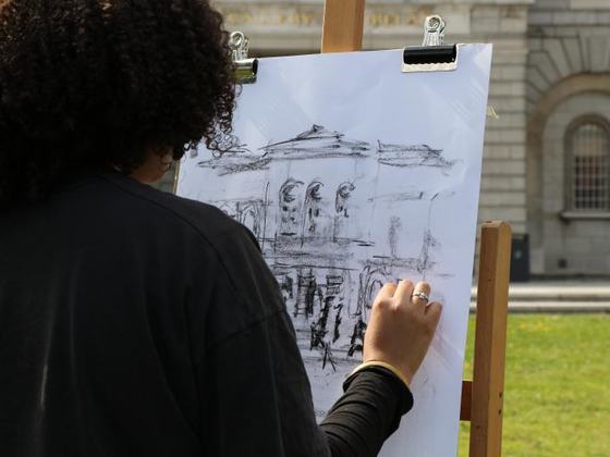 Drawing on the Lawn